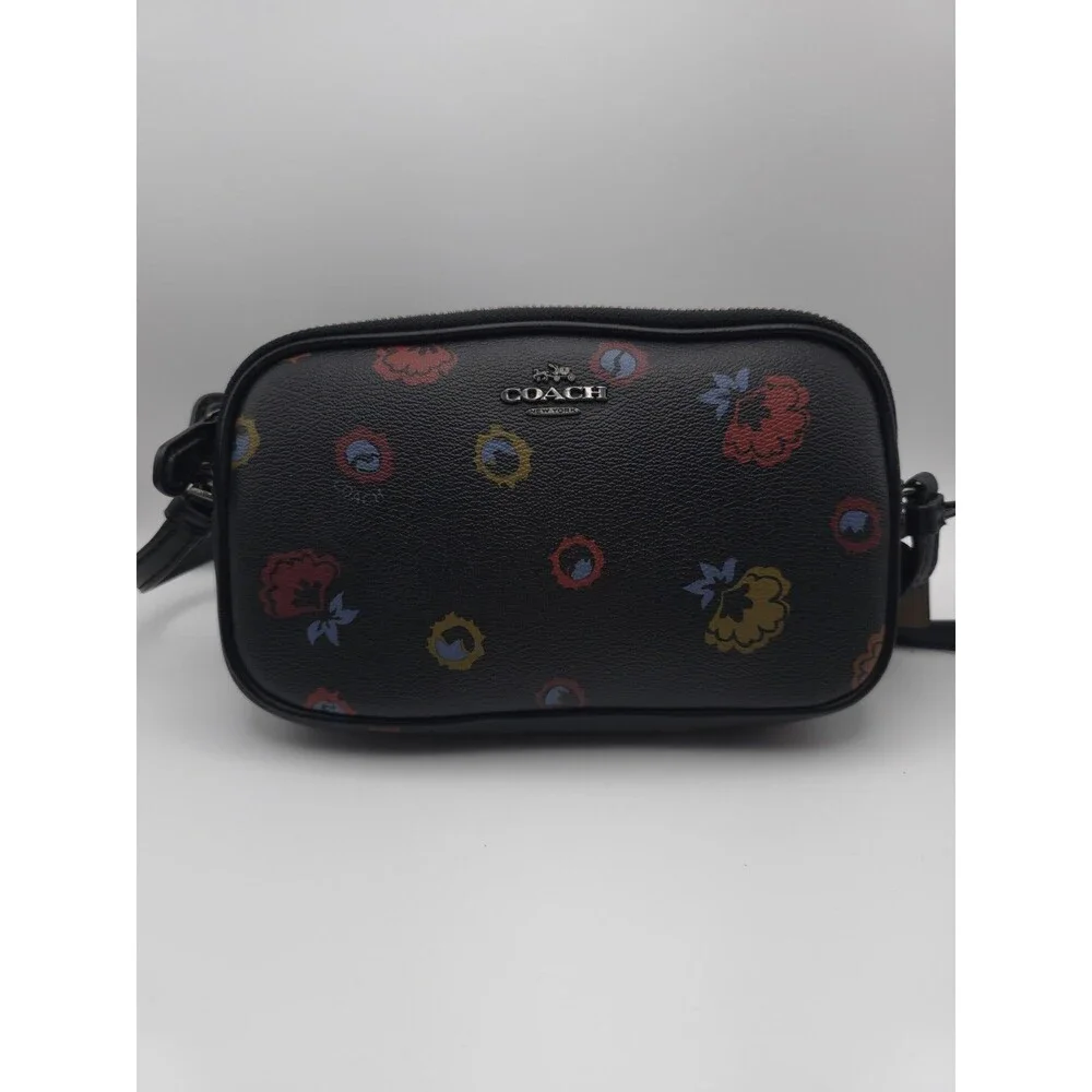 Coach Primrose Black w/ Floral Print Crossbody Bag